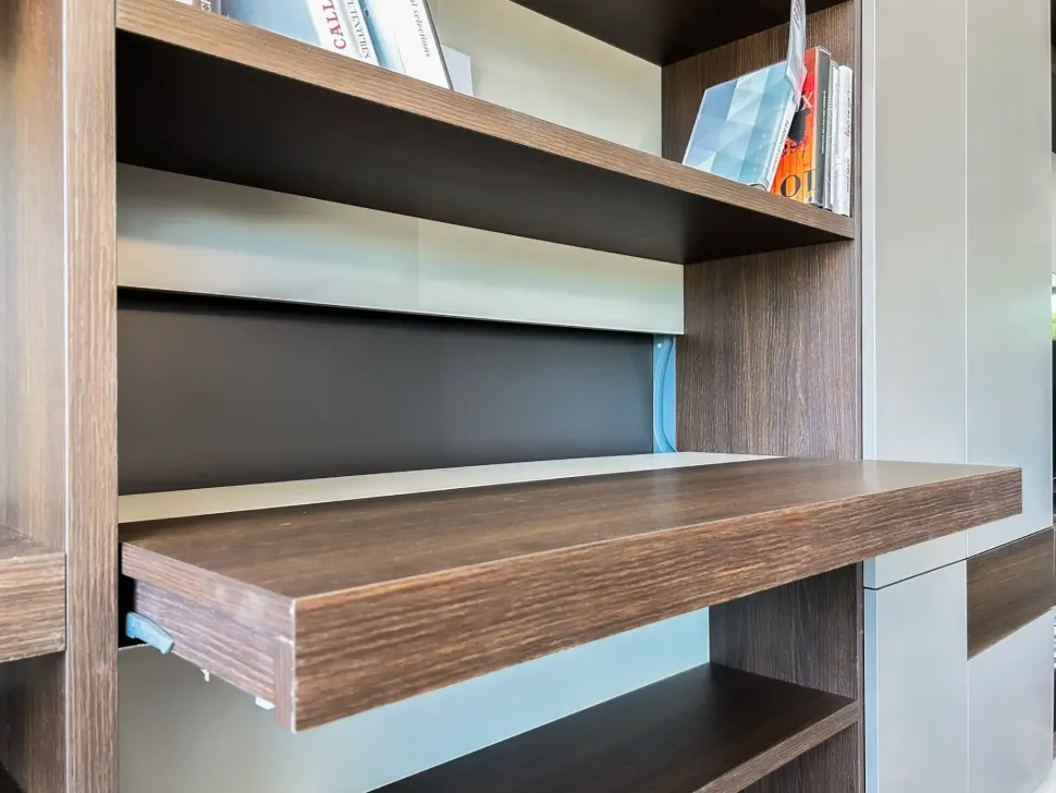 Libreria Tomasella in laccato opaco scontata -35%: scopri Libreria lineare a muro