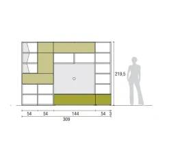 Libreria Tomasella modello Atlante SKT24 scontata del 30%