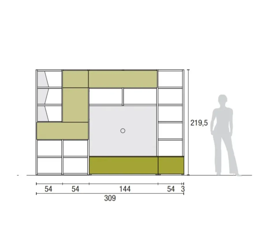 Libreria Tomasella modello Atlante SKT24 scontata del 30%