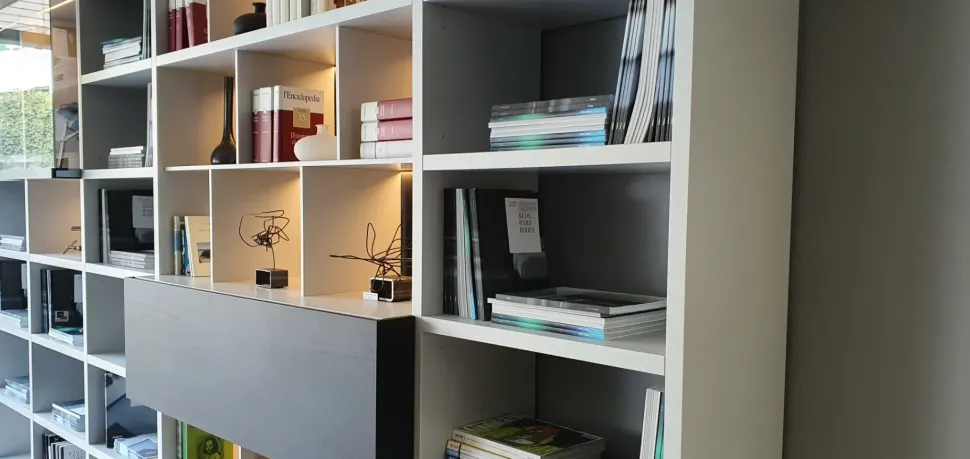 Libreria Wall system Poliform in stile design in offerta
