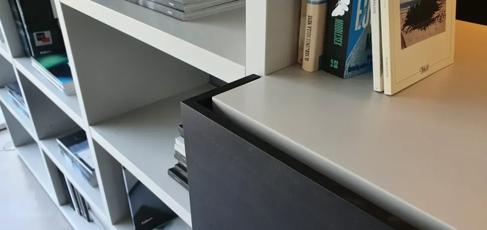 Libreria Wall system Poliform in stile design in offerta