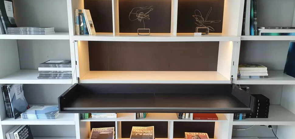 Libreria Wall system Poliform in stile design in offerta
