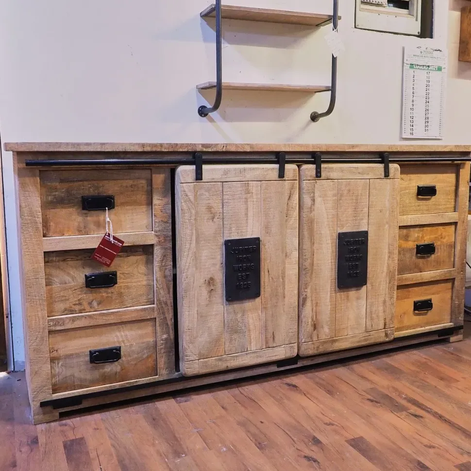 Madia Credenza madia newport jupiter vintage ante scorrevoli in stile moderno di Outlet etnico in Offerta Outlet