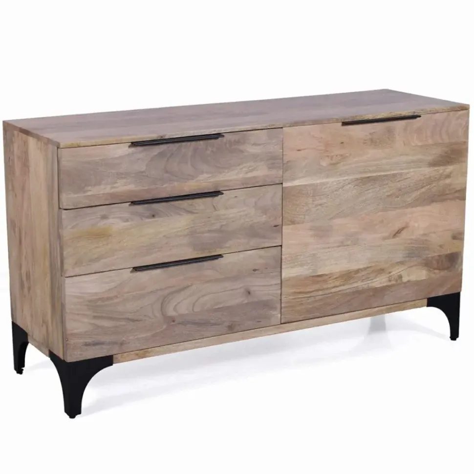 Madia Credenza mango dino 1a+3css di Outlet etnico in stile design scontata -26%