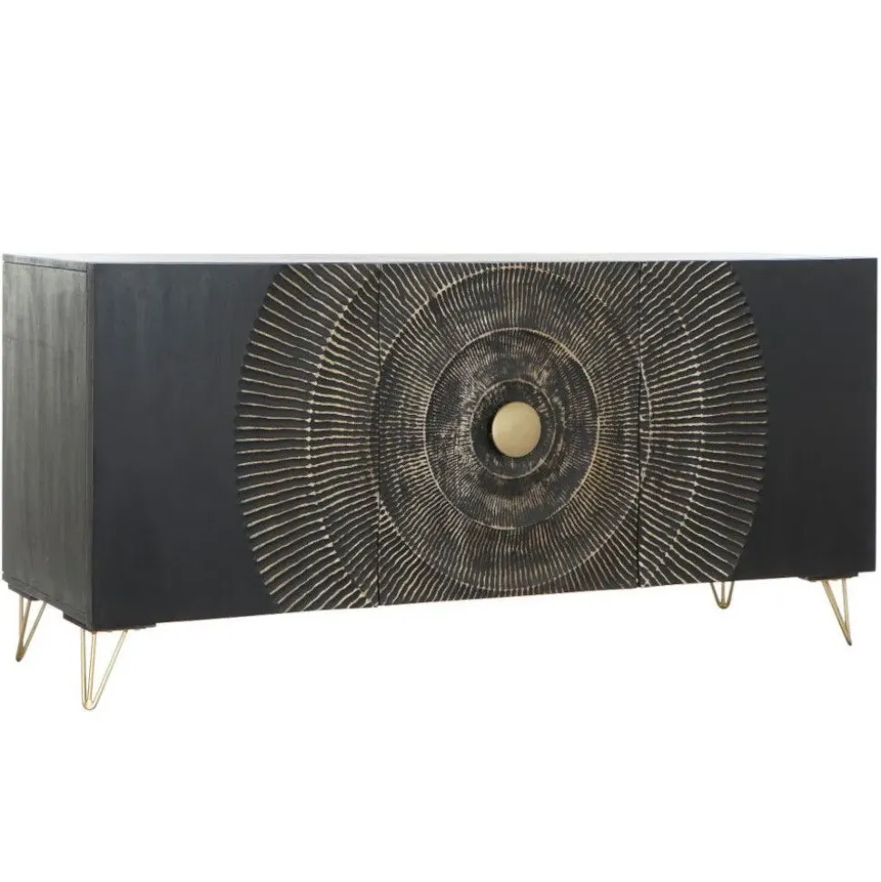 Madia Credenza mango nera 160 di Outlet etnico in stile design scontata -23%