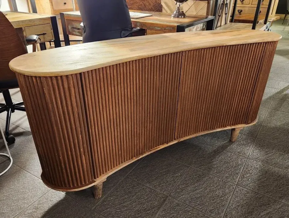Madia Credenza ovale cashew legno design di Outlet etnico in stile design scontata -34%