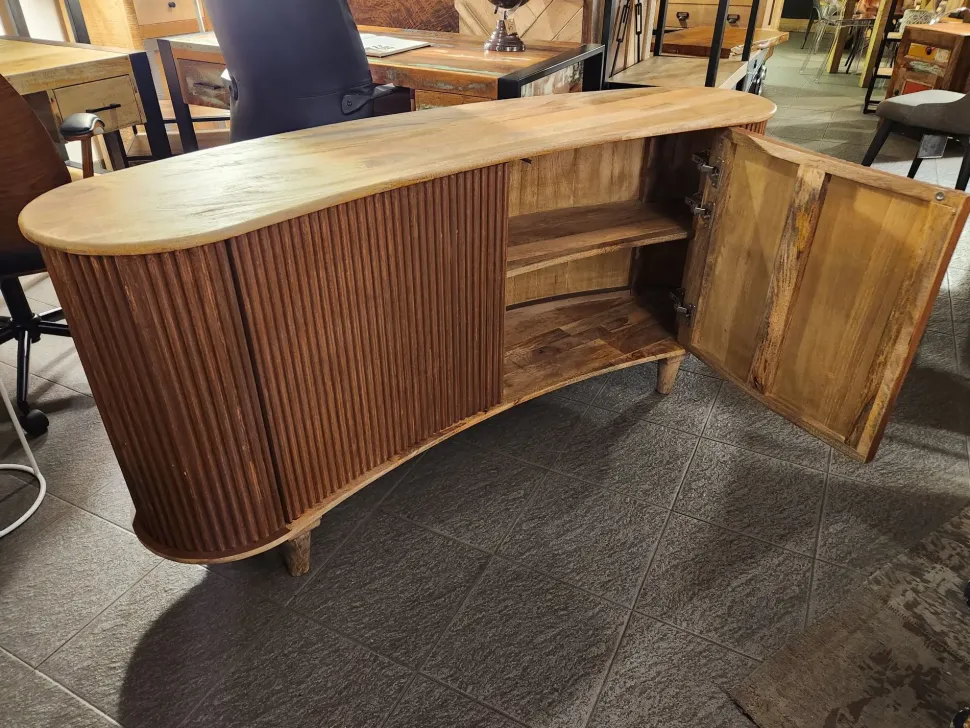 Madia Credenza ovale cashew legno design di Outlet etnico in stile design scontata -34%