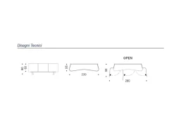 Madia di Cattelan italia in laccato opaco Blues in Offerta Outlet