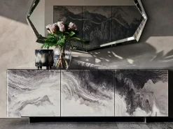 Madia di Cattelan italia in laccato opaco Focus crystalart a prezzo Outlet