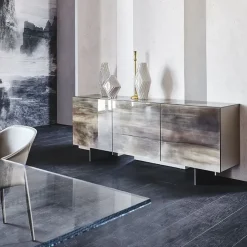 Madia di Cattelan italia in laccato opaco Focus crystalart a prezzo Outlet