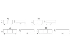 Madia di Cattelan italia in laccato opaco Focus crystalart a prezzo Outlet