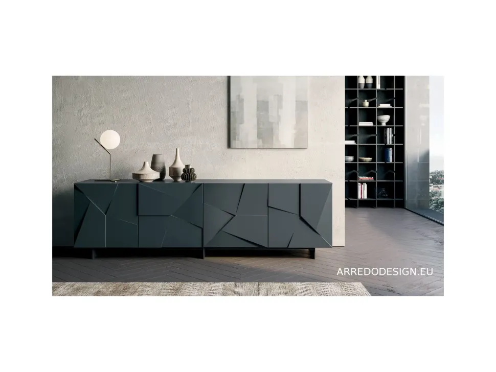 Madia di Dall'agnese in laminato opaco Concrete in Offerta Outlet
