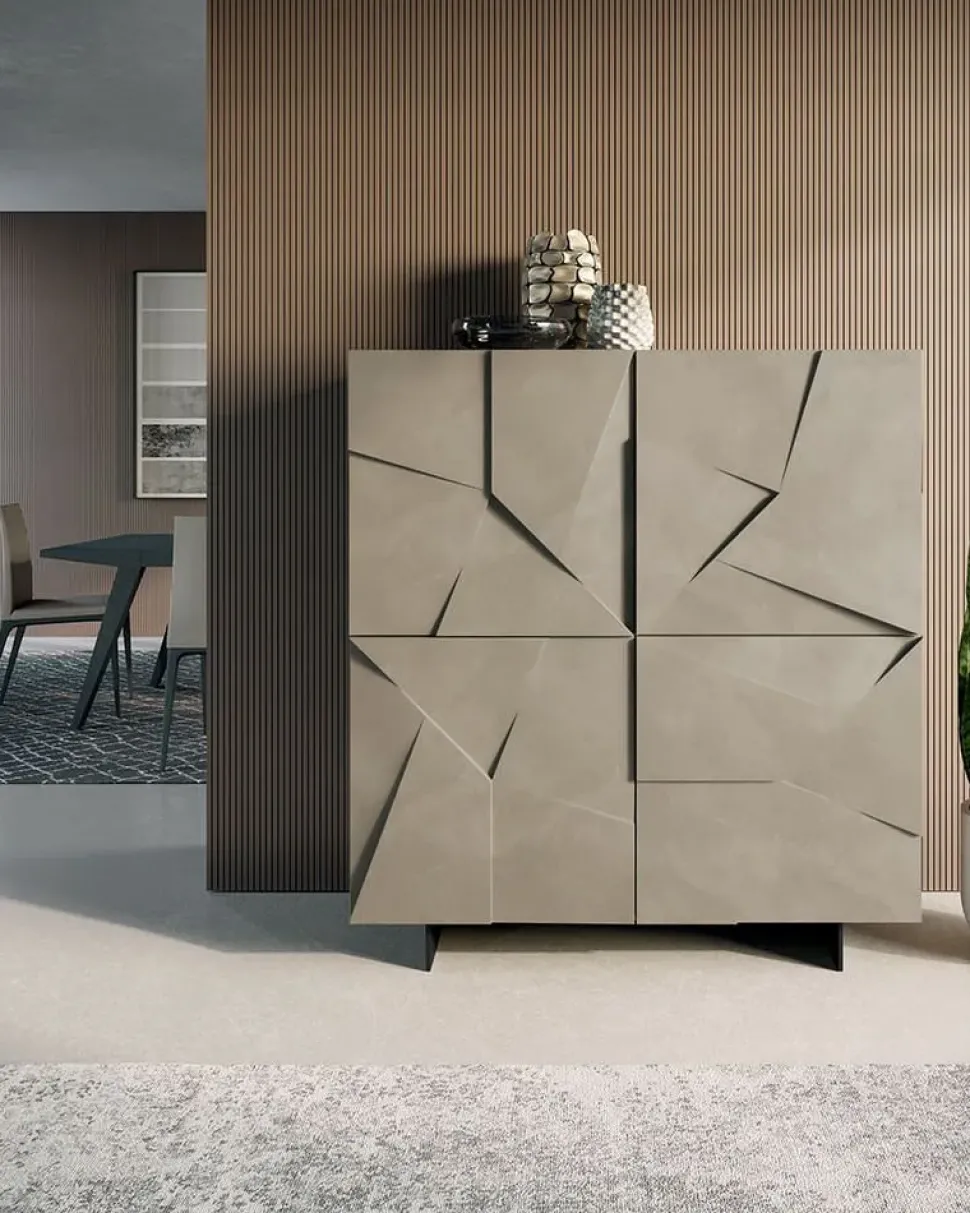 Madia di Dall'agnese in laminato opaco Concrete in Offerta Outlet