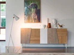 Madia di Devina nais in legno Madia zero.16 white effetto grezzo a prezzo riservato