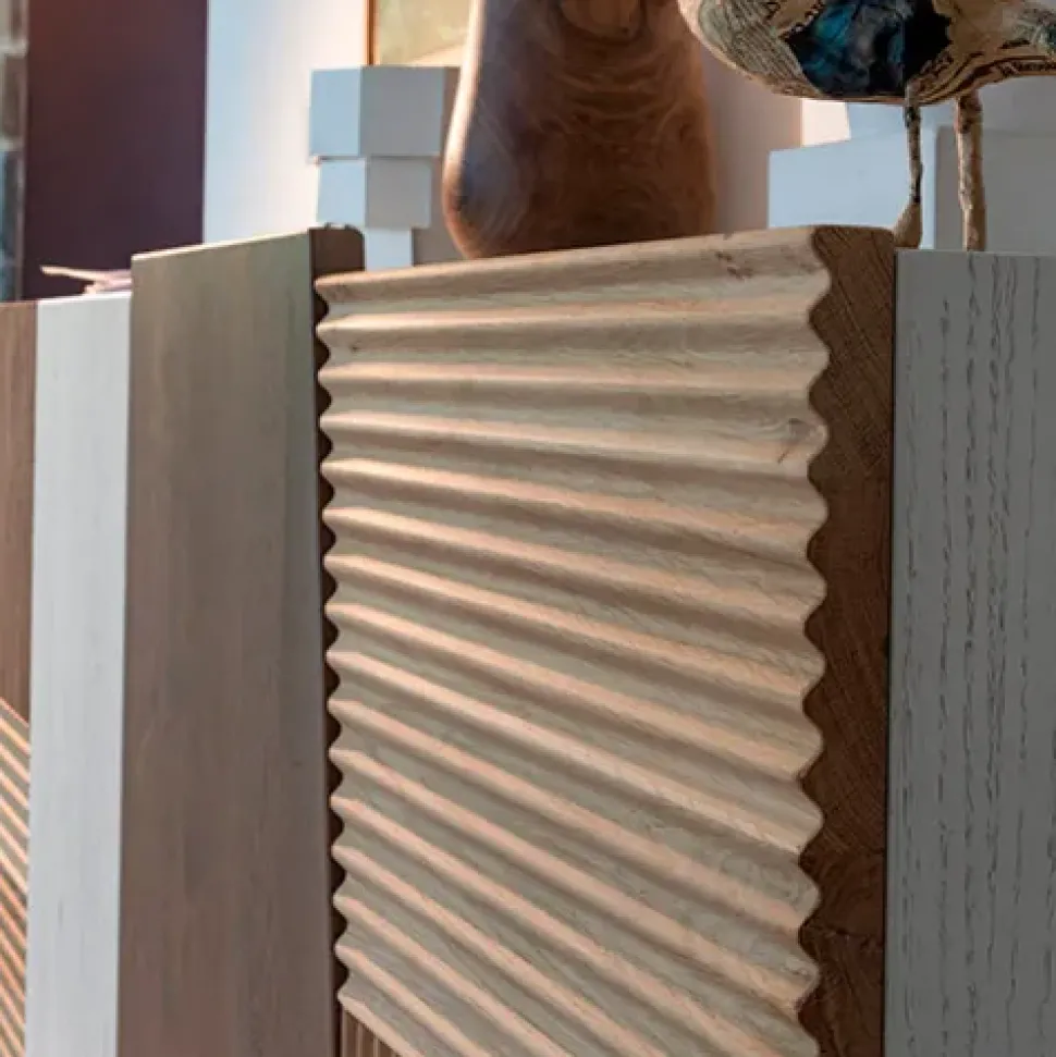 Madia di Devina nais in legno Madia zero.16 white effetto grezzo a prezzo riservato