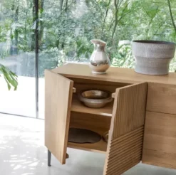 Madia di Devina nais in legno Madia zero.16 white effetto grezzo a prezzo riservato