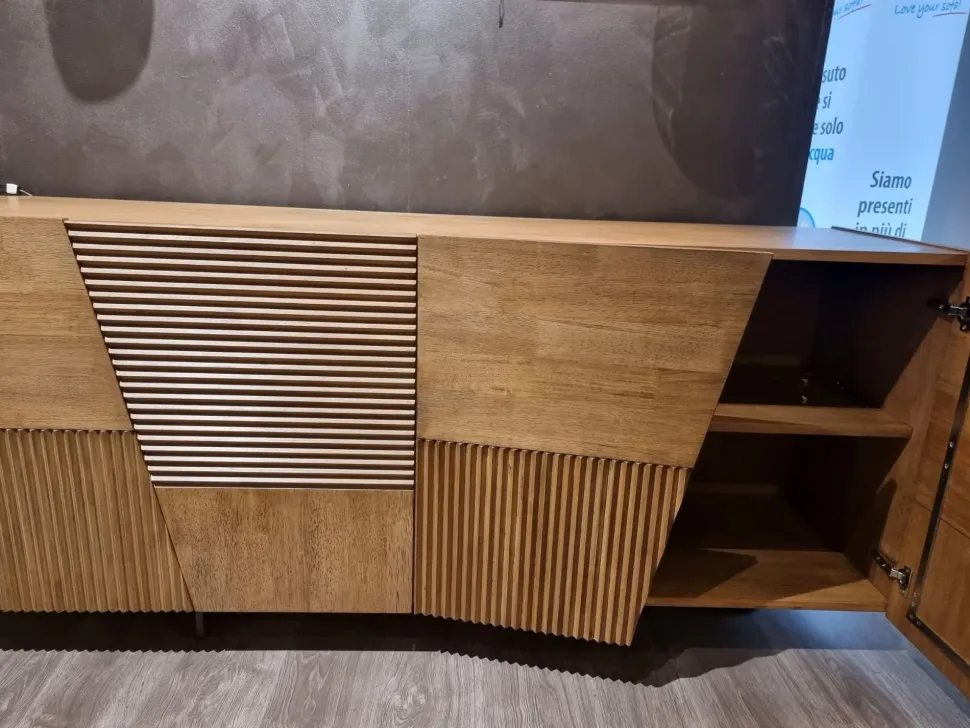 Madia di Fgf mobili in legno Trapeze 4 ante a prezzo riservato