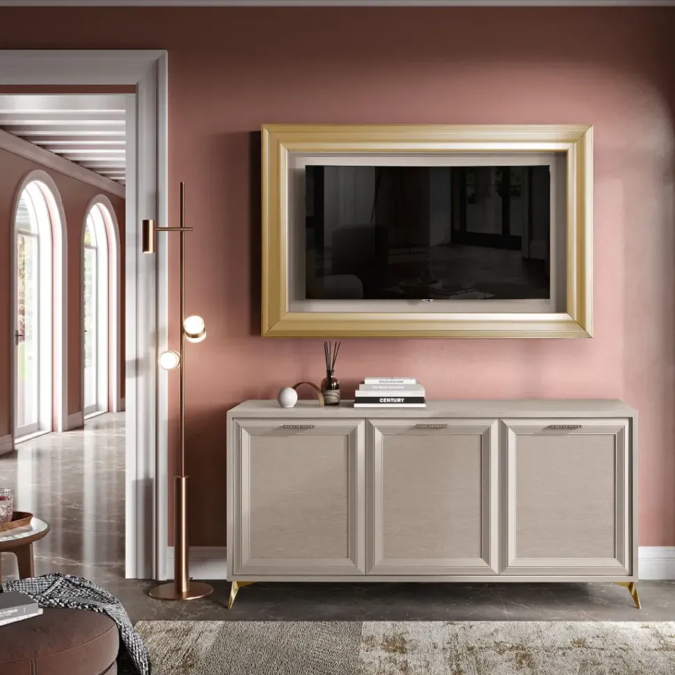 Madia di Gierre mobili in laminato materico Jazz canapa a prezzo Outlet