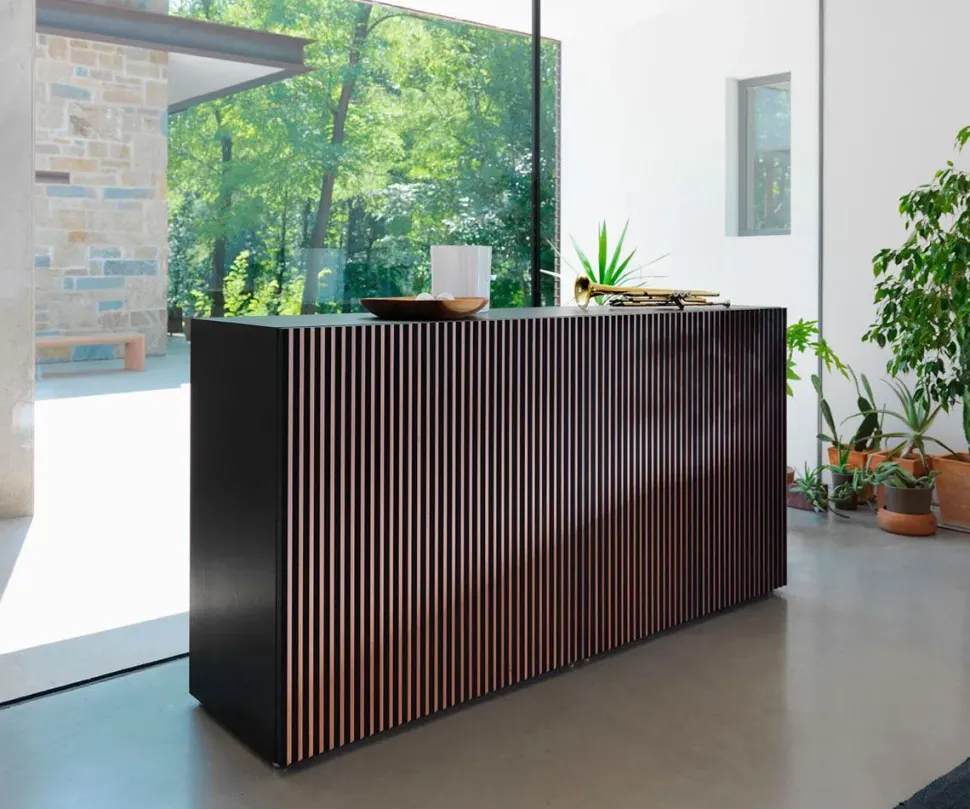 Madia di Horm in legno Leon wood a prezzo Outlet