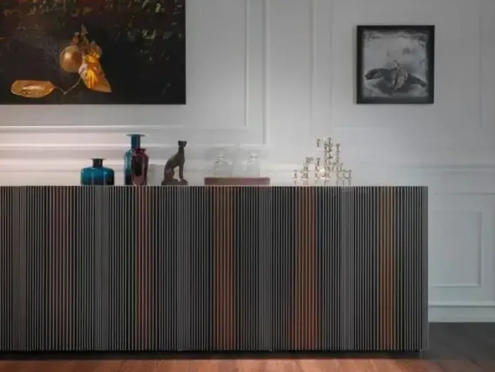 Madia di Horm in legno Leon wood a prezzo Outlet