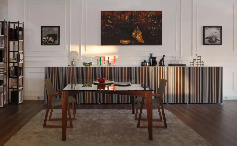 Madia di Horm in legno Leon wood a prezzo Outlet