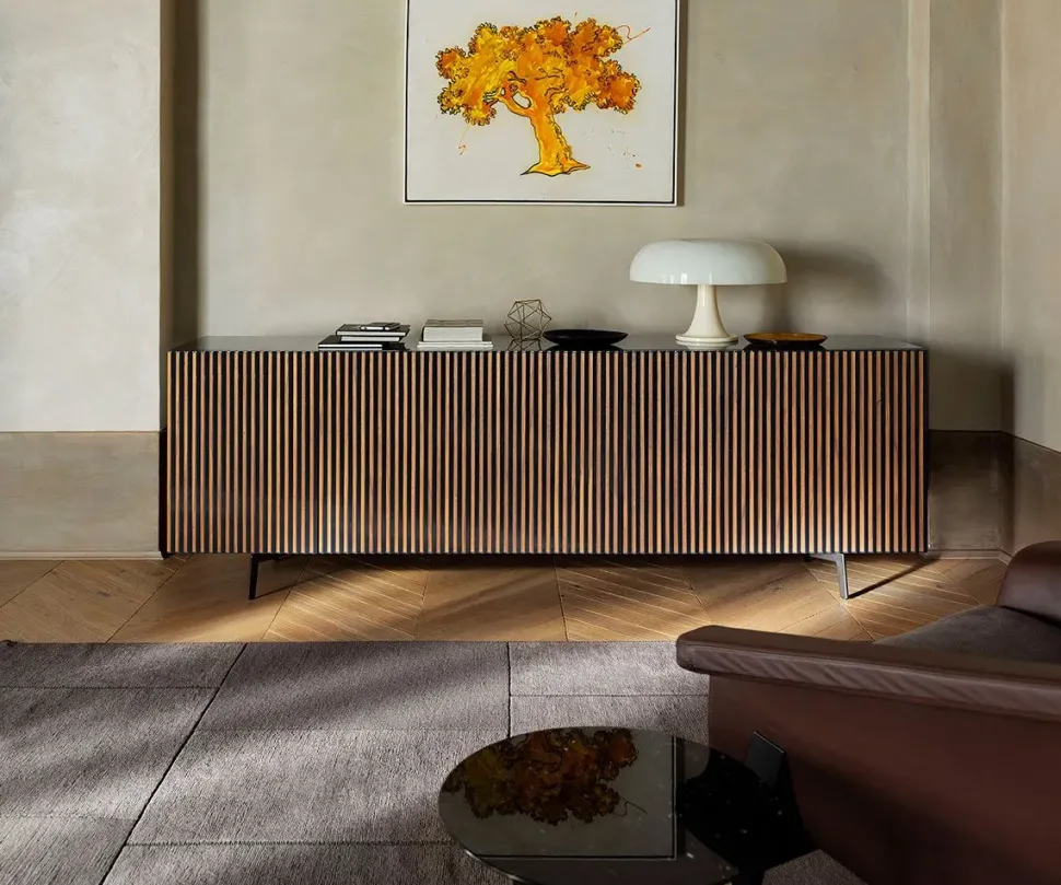 Madia di Horm in legno Leon wood a prezzo Outlet