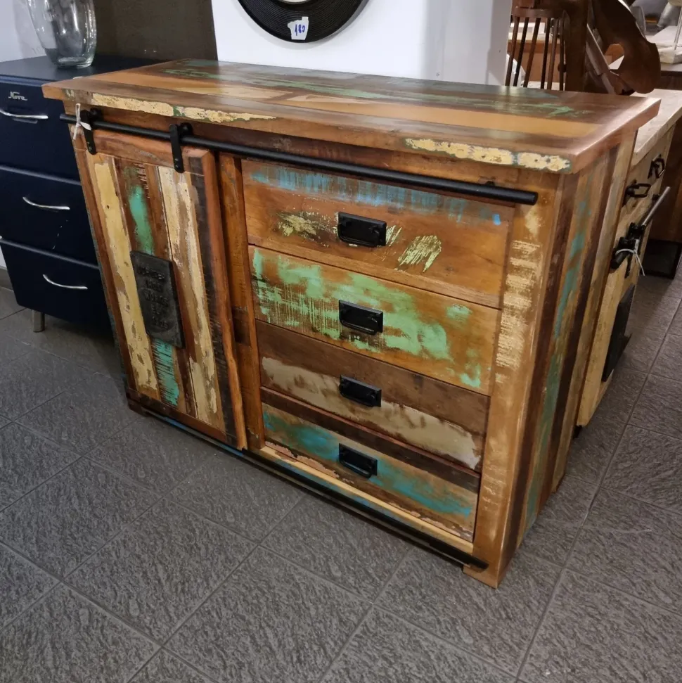 Madia di Outlet etnico in legno Madia credenza jupiter 120 riciclo in Offerta Outlet