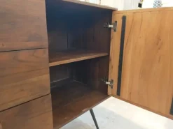 Madia di Outlet etnico in legno Madia ante e tre cassetti rennes  industrial in legno   in Offerta Outlet