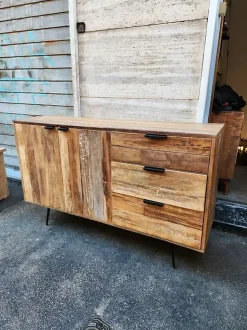 Madia di Outlet etnico in legno Credenza old teak 150 in Offerta Outlet