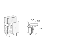 Madia in stile design Madia 0474 lago di Lago a prezzo scontato