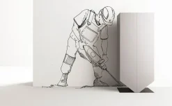 Madia in stile design Timpano di Minotti italia scontata