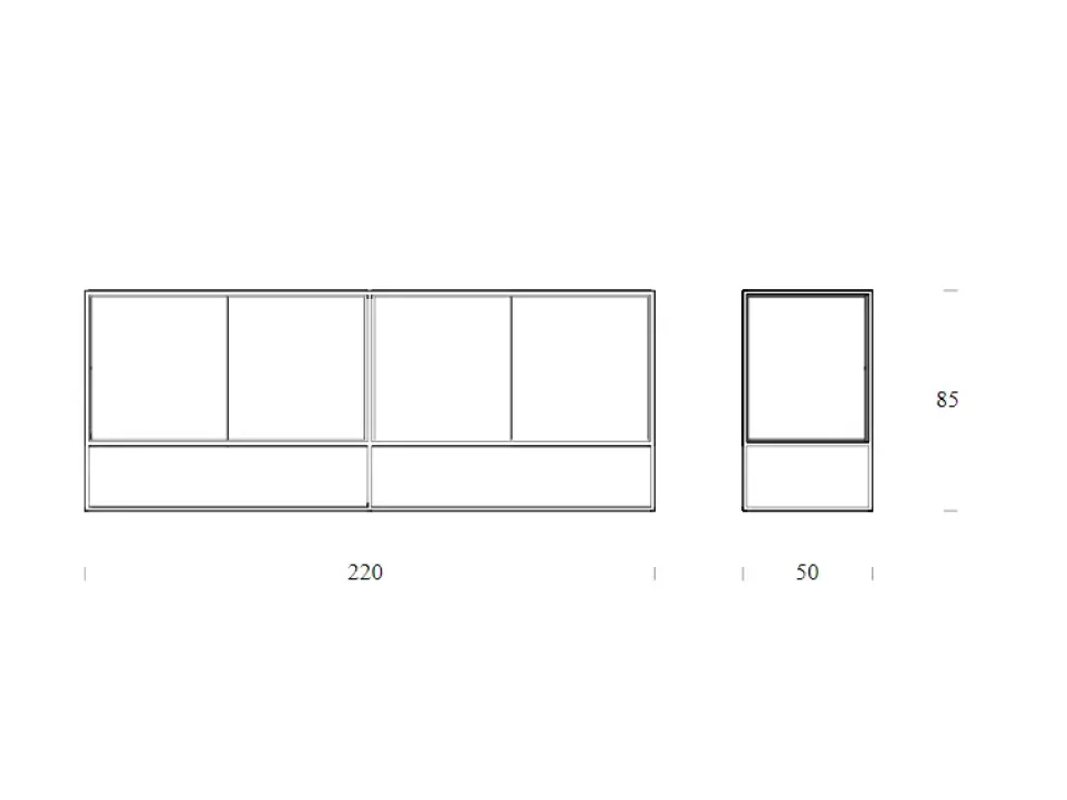 Madia in stile moderno Coral di Tonin casa in Offerta Outlet