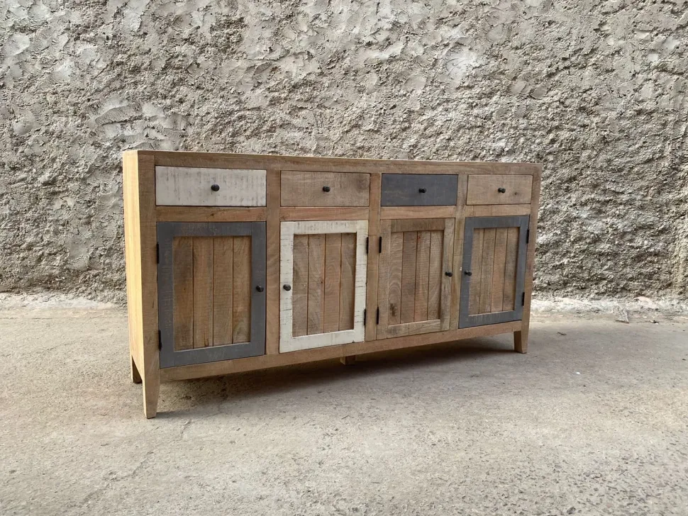 Madia in stile moderno Madia linz stile nordic 4 ante 4 cassetti di Outlet etnico in Offerta Outlet