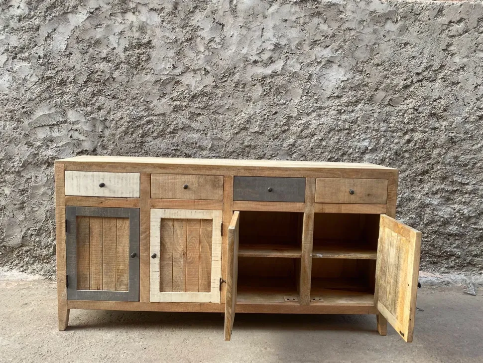 Madia in stile moderno Madia linz stile nordic 4 ante 4 cassetti di Outlet etnico in Offerta Outlet