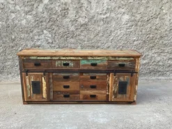 Madia in stile moderno Madia 10cassetti e due ante scorrevoli jupiter vintage   di Outlet etnico a prezzo scontato