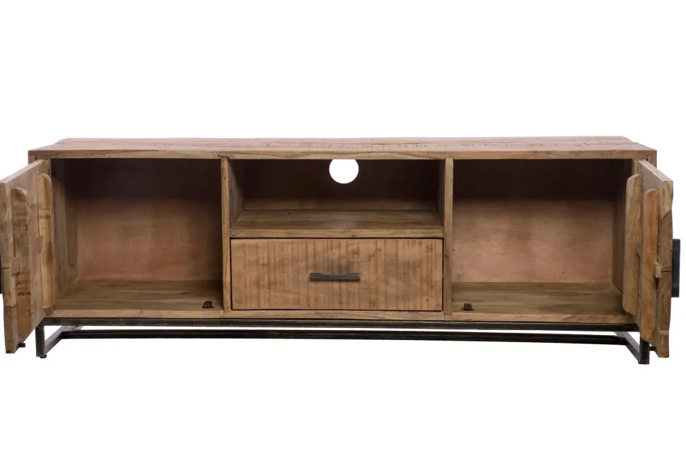 Madia in stile moderno Madia industrial portatv legno e ferro in offerta di Outlet etnico in Offerta Outlet