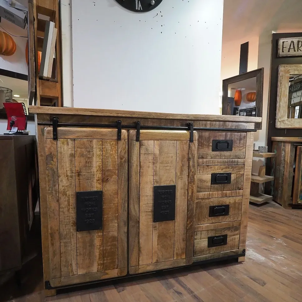 Madia in stile moderno Mobile newport 5 cassetti 2 ante scorrevoli di Outlet etnico a prezzo scontato