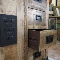 Madia in stile moderno Mobile newport 5 cassetti 2 ante scorrevoli di Outlet etnico a prezzo scontato