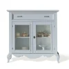 Madia Madia a 2 ante-vetro shabby laccata colore latte in promo-sconto del 50% in stile classico di Artigianale in Offerta Outlet