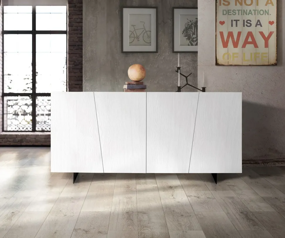 Madia Madia in legno bianco di Collezione esclusiva a prezzi outlet