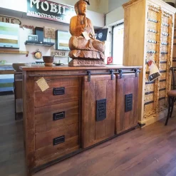 Madia Madia industrial jupiter 2 ante scorrevoli e cassetti   di Outlet etnico a prezzi convenienti