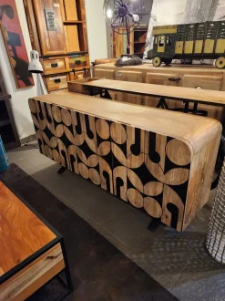 Madia Madia nagoya etnica vintage industrial black e wood  in offerta  in stile design di Outlet etnico in Offerta Outlet