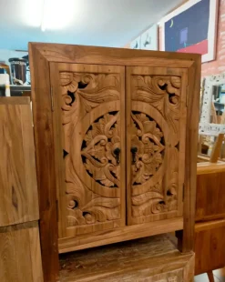 Madia Mobile oriente teak riciclato 60 di Outlet etnico in stile design scontata -33%