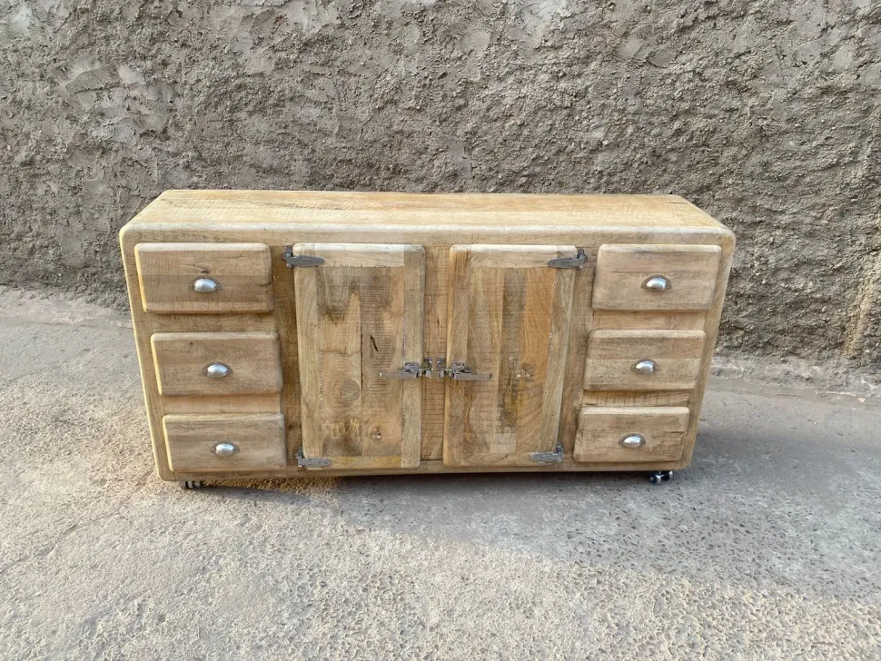 Madia Mobile vintage vecchia ghiacciaia in legno di Outlet etnico a prezzi convenienti