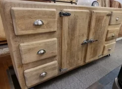 Madia Mobile vintage vecchia ghiacciaia in legno di Outlet etnico a prezzi convenienti