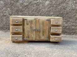 Madia Mobile vintage vecchia ghiacciaia in legno di Outlet etnico a prezzi convenienti