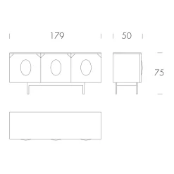 Madia modello 1 madia hopper tonin casa spedibile di Tonin casa a PREZZI OUTLET