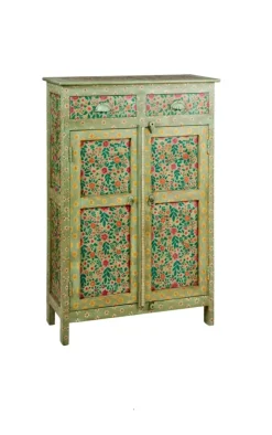 Madia modello Credenza frida alta verde di Outlet etnico a PREZZI OUTLET