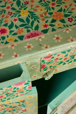 Madia modello Credenza frida alta verde di Outlet etnico a PREZZI OUTLET