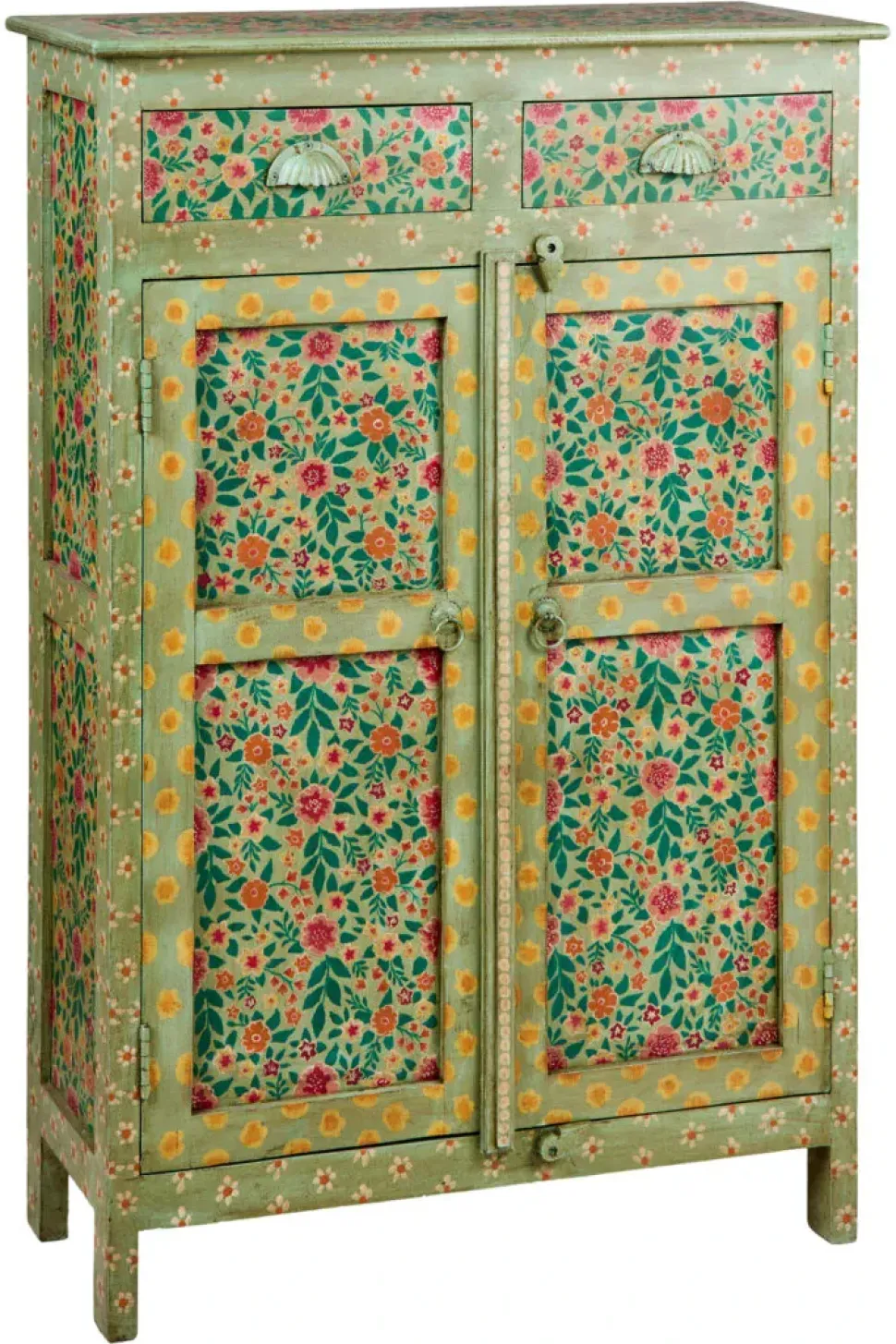 Madia modello Credenza frida alta verde di Outlet etnico a PREZZI OUTLET
